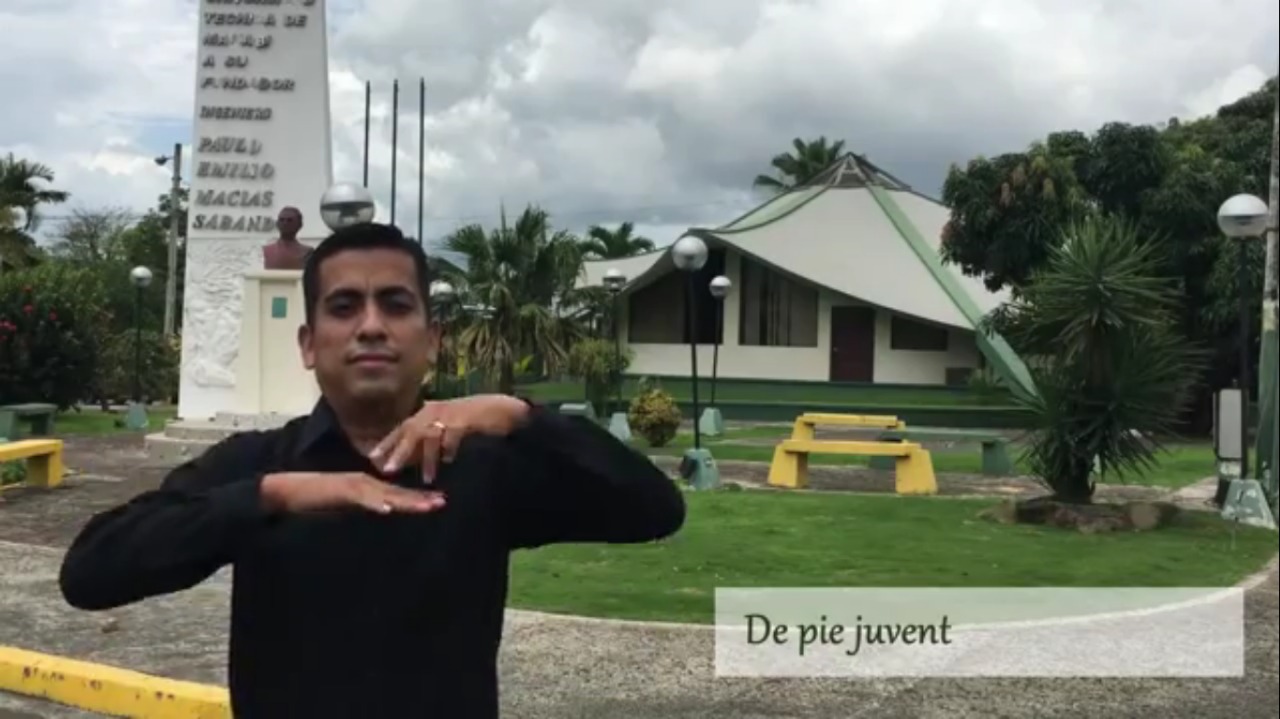 Himno de la UTM en lengua de señas ecuatoriana